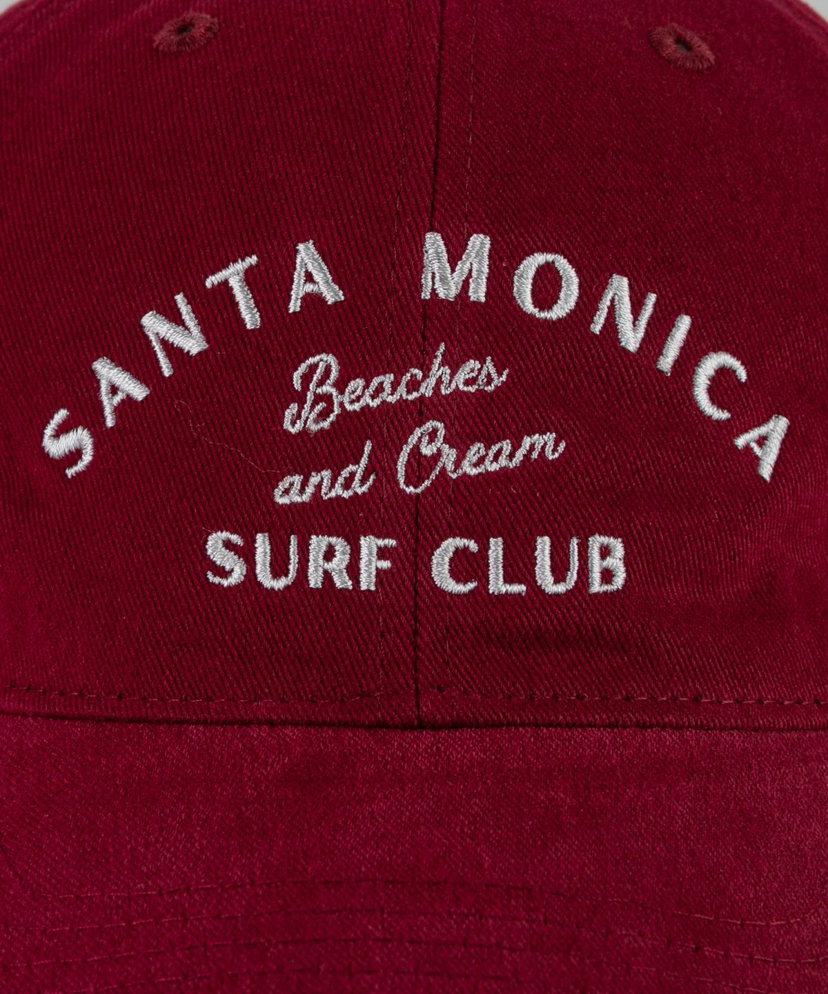 비치스앤크림(BEACHESANDCREAM) SANTA MONICA Cotton Ball cap-red wine