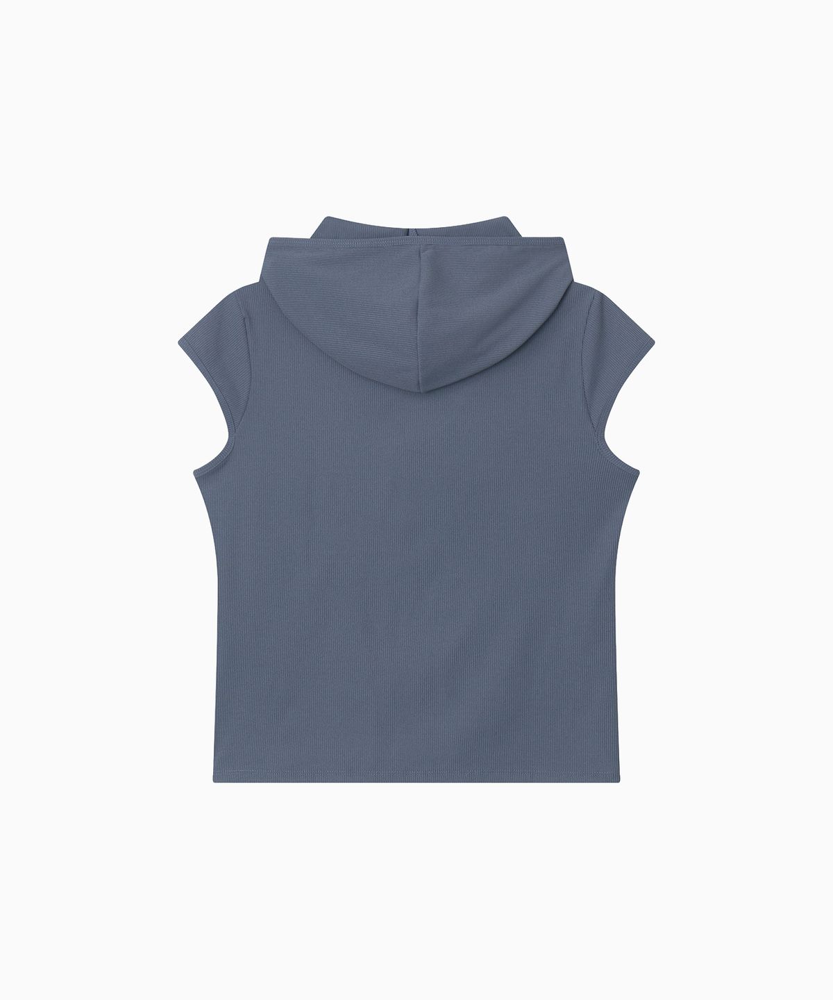 미나수(MENASOO) Move Hood Ribbed Top_Skyblue