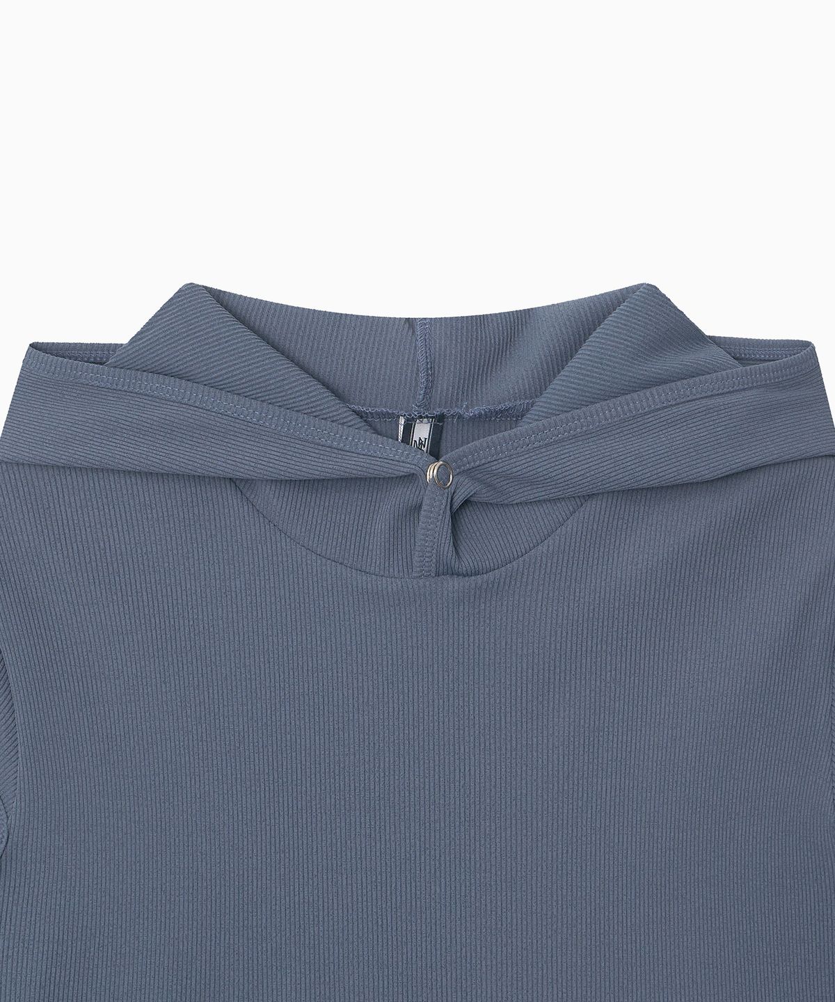 미나수(MENASOO) Move Hood Ribbed Top_Skyblue