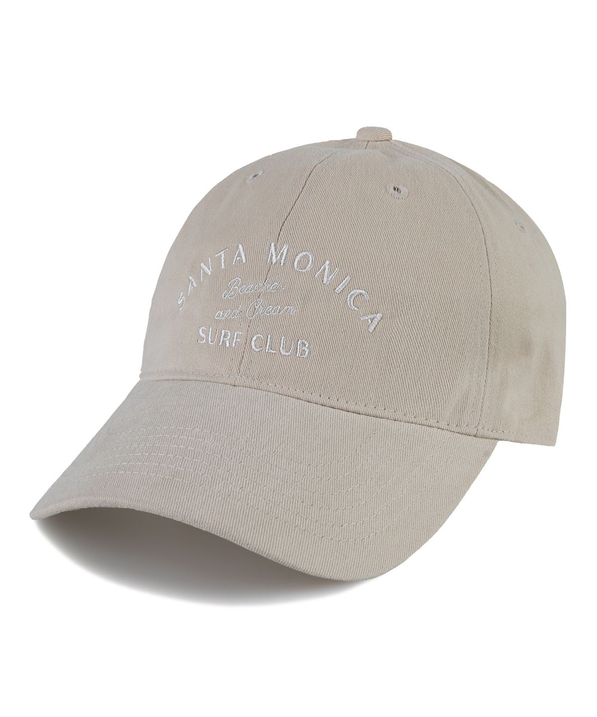 비치스앤크림(BEACHESANDCREAM) SANTA MONICA Cotton Ball cap-light beige