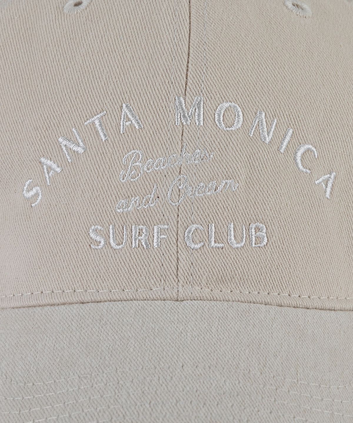 비치스앤크림(BEACHESANDCREAM) SANTA MONICA Cotton Ball cap-light beige