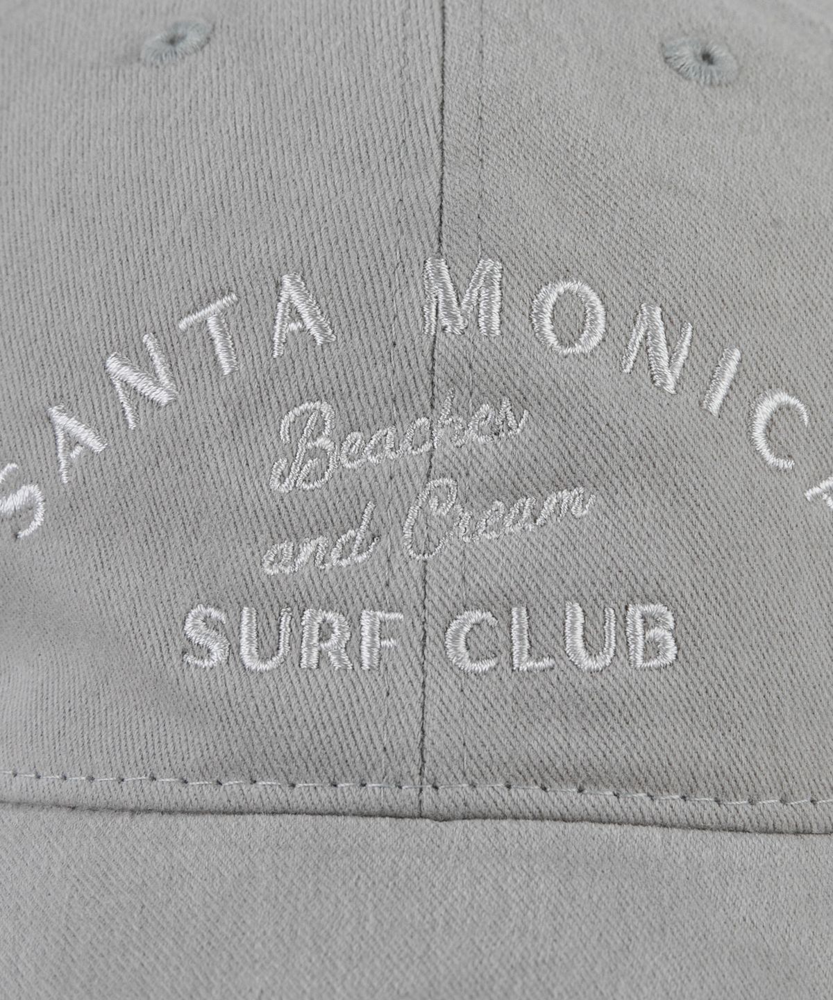비치스앤크림(BEACHESANDCREAM) SANTA MONICA Cotton Ball cap-gray