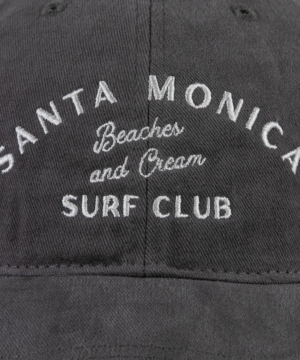 비치스앤크림(BEACHESANDCREAM) SANTA MONICA Cotton Ball cap-charcoal