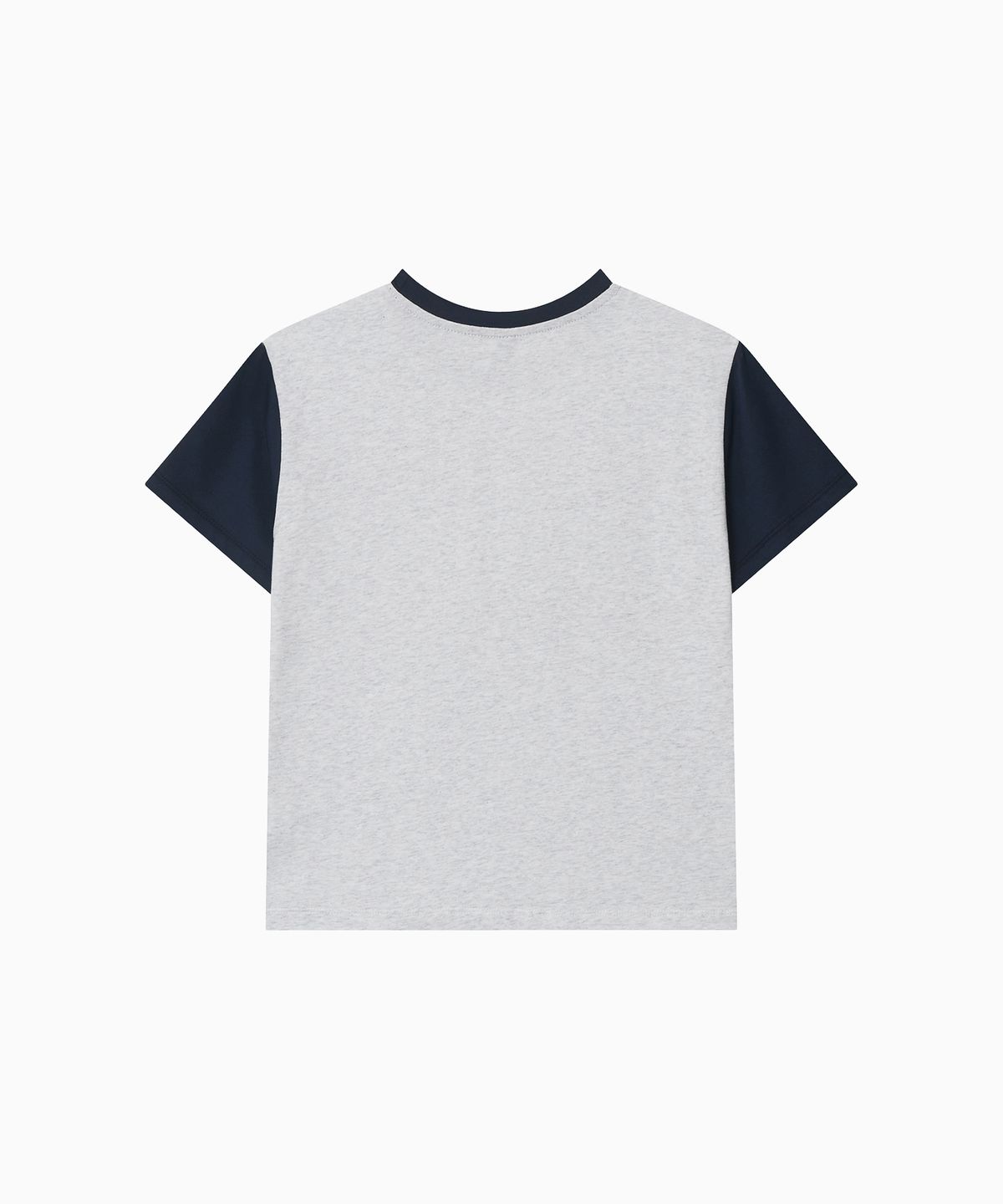 미나수(MENASOO) Menasoo Run Logo Short Sleeve T Shirt_White Melange