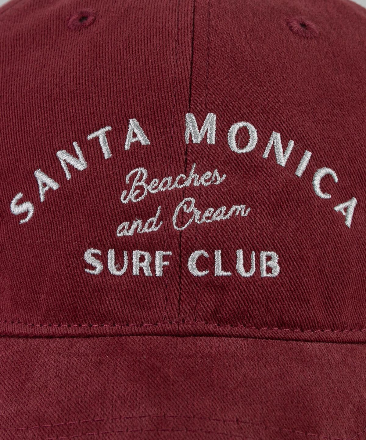 비치스앤크림(BEACHESANDCREAM) SANTA MONICA Cotton Ball cap-burgundy