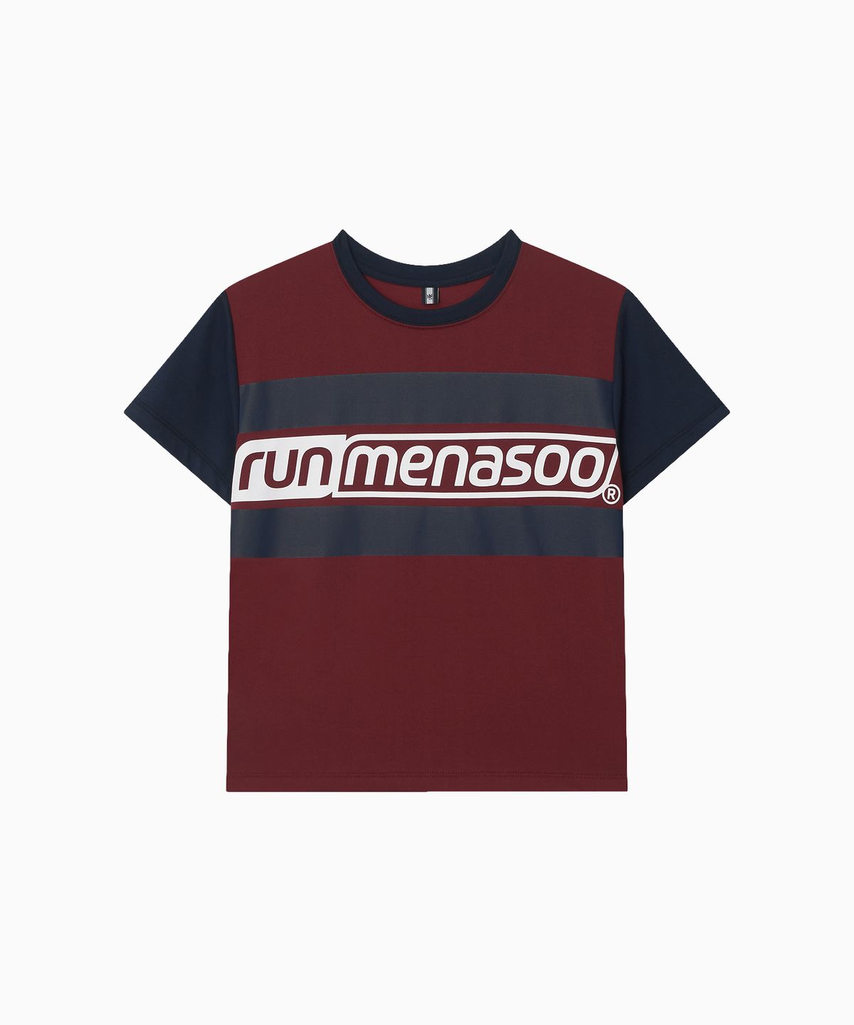 미나수(MENASOO) Menasoo Run Logo Short Sleeve T Shirt_Red