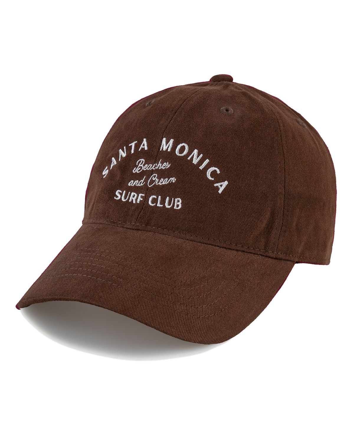 비치스앤크림(BEACHESANDCREAM) SANTA MONICA Cotton Ball cap-brown