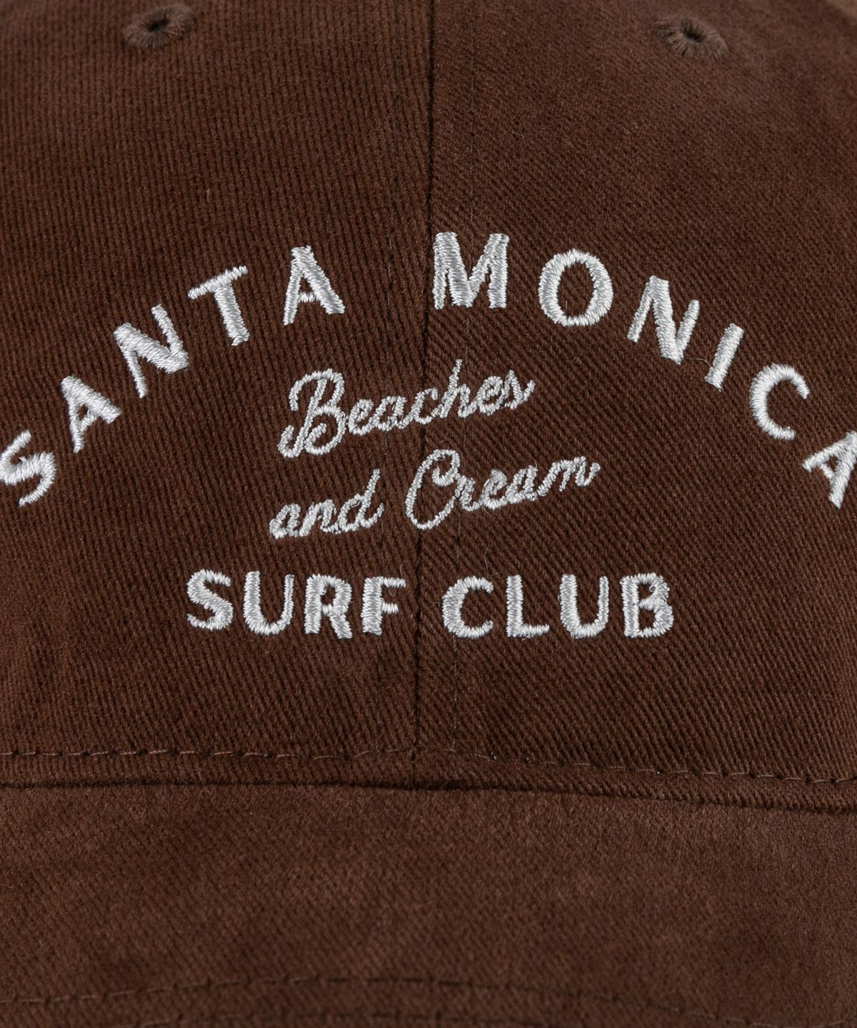 비치스앤크림(BEACHESANDCREAM) SANTA MONICA Cotton Ball cap-brown