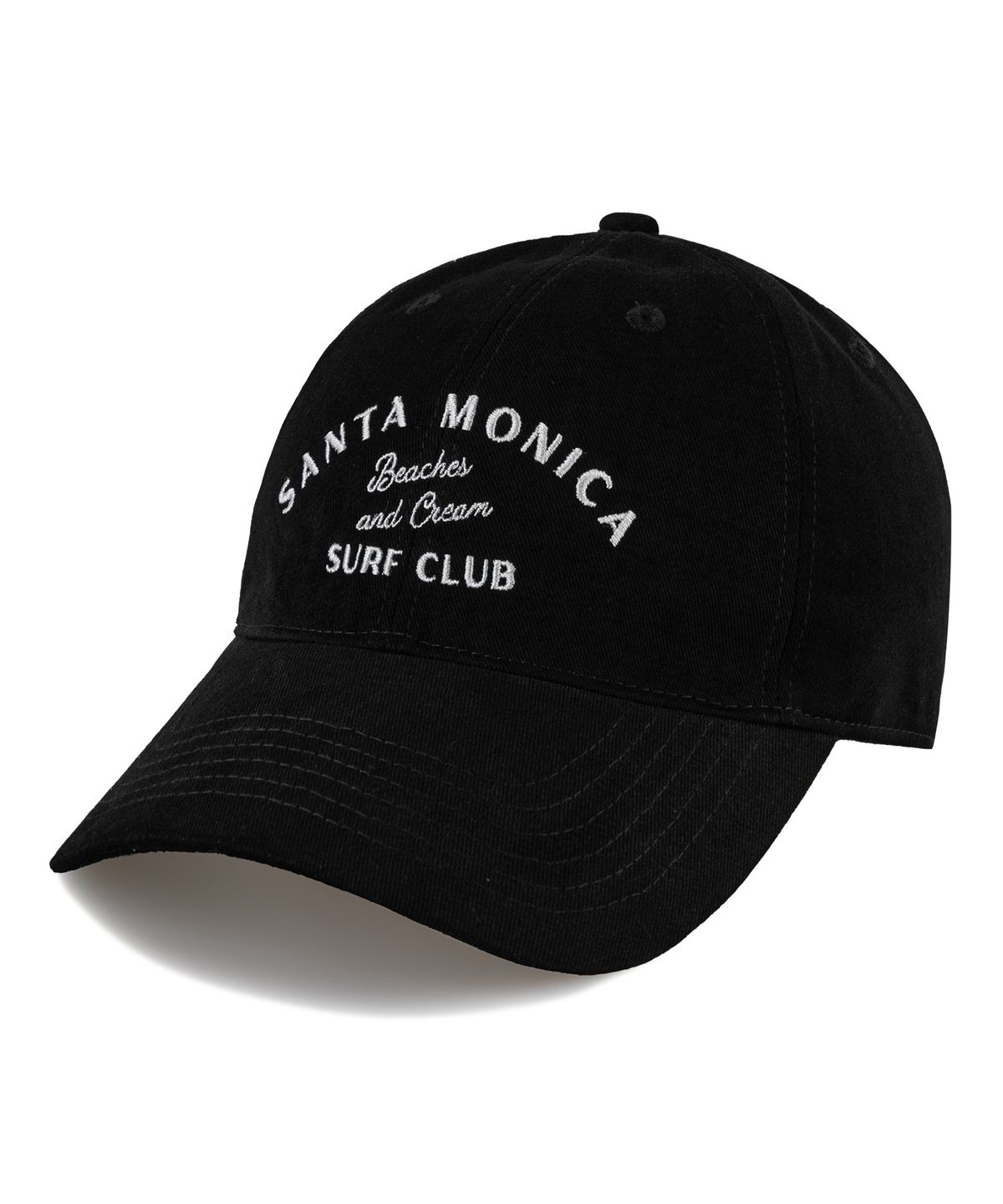 비치스앤크림(BEACHESANDCREAM) SANTA MONICA Cotton Ball cap-black