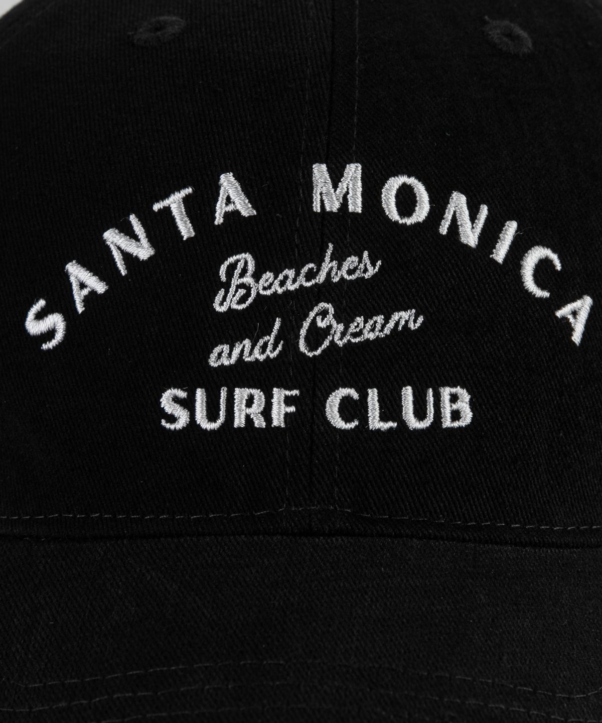 비치스앤크림(BEACHESANDCREAM) SANTA MONICA Cotton Ball cap-black
