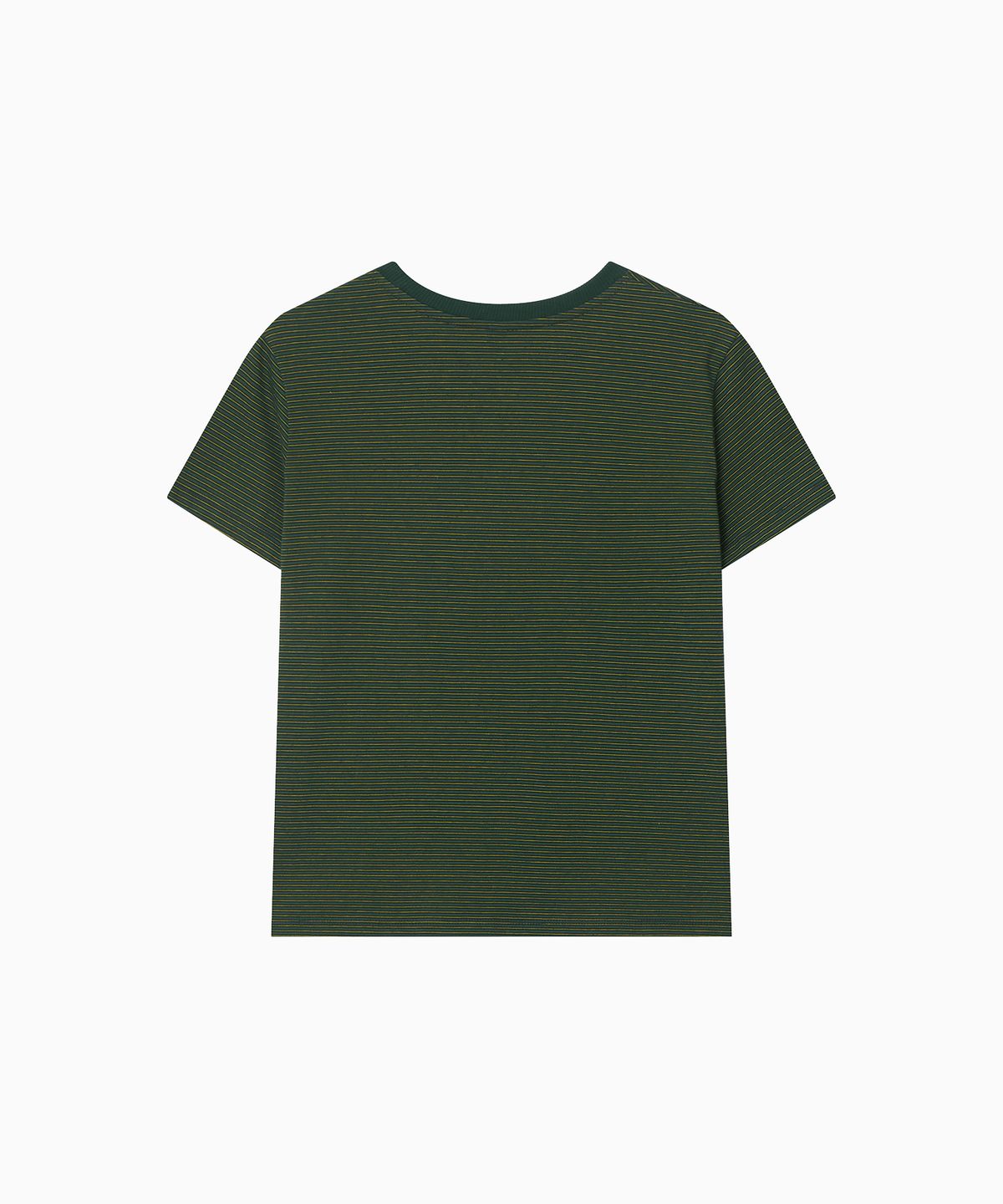 미나수(MENASOO) Vintage Stripe Short Sleeve T Shirt_Green