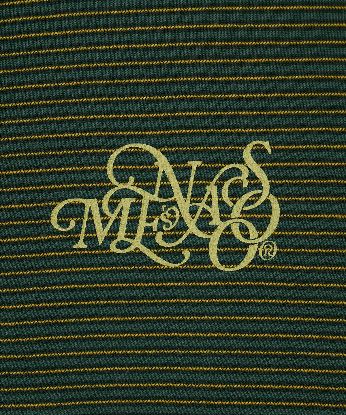 미나수(MENASOO) Vintage Stripe Short Sleeve T Shirt_Green