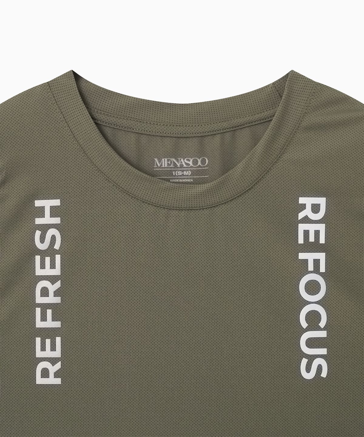 미나수(MENASOO) Refocus Mesh Sleeveless Top_Khaki