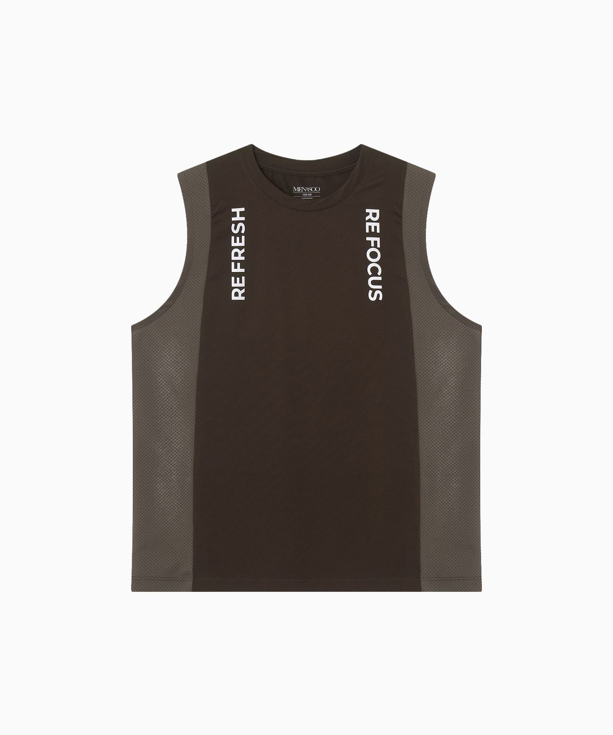 미나수(MENASOO) Refocus Mesh Sleeveless Top_Brown
