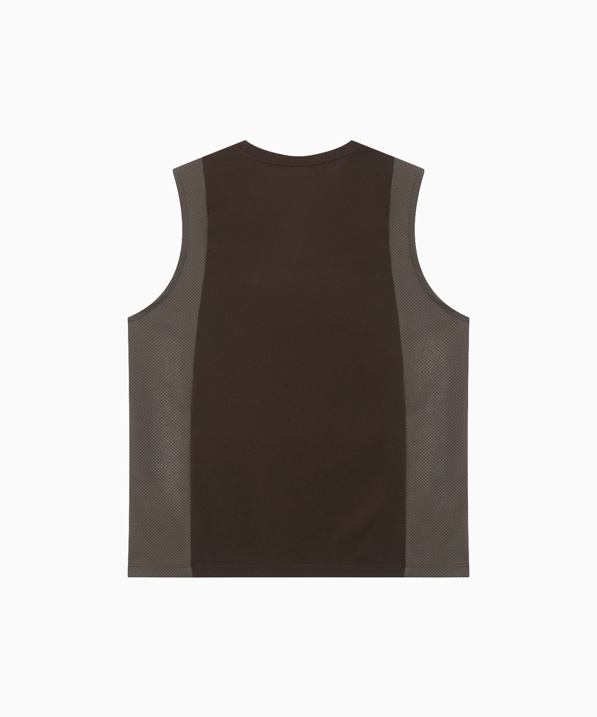 미나수(MENASOO) Refocus Mesh Sleeveless Top_Brown