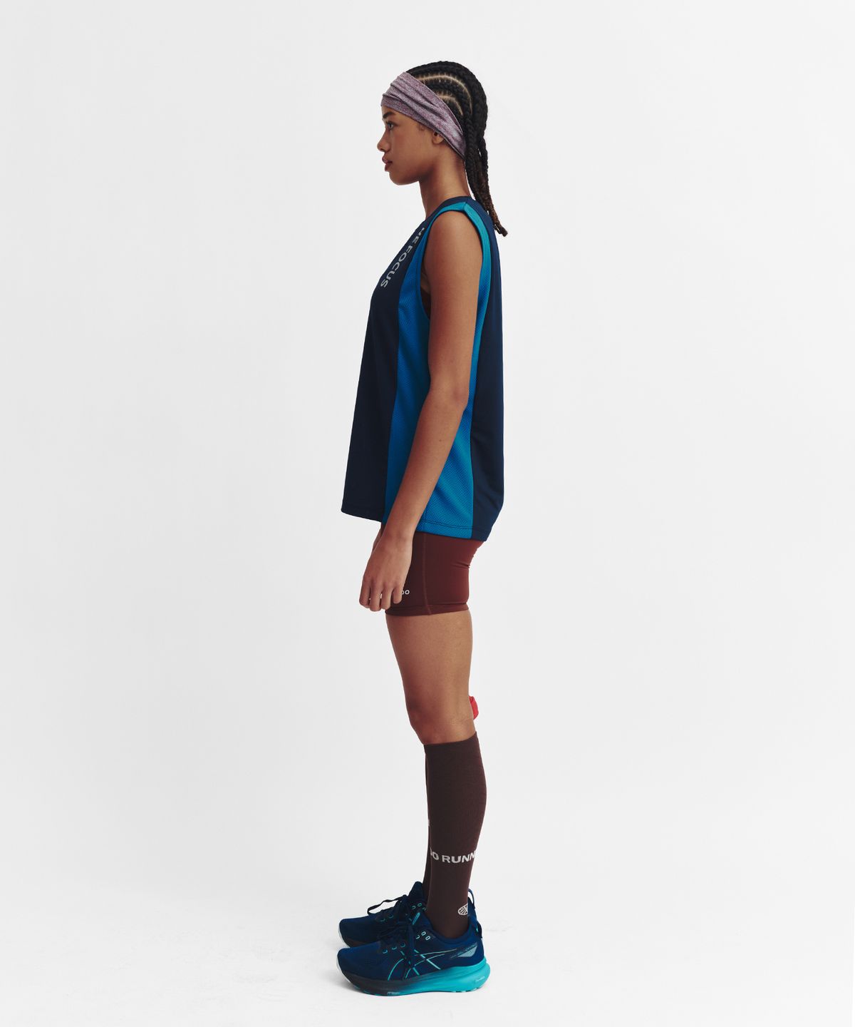 미나수(MENASOO) Refocus Mesh Sleeveless Top_Navy