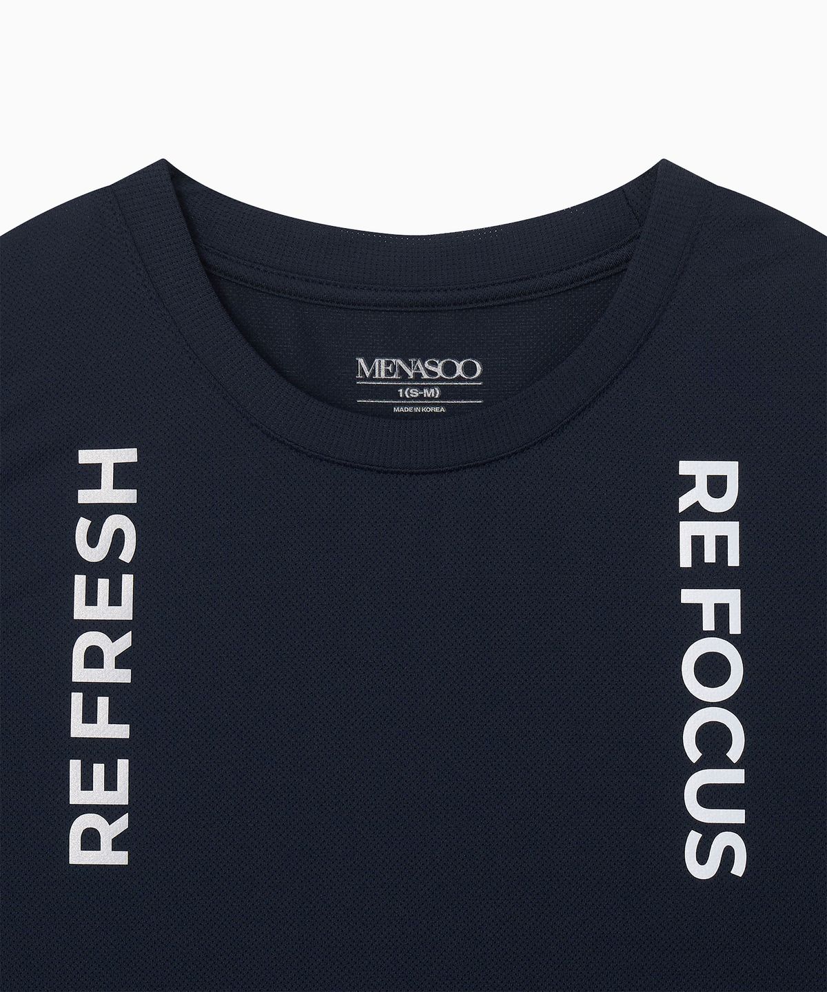 미나수(MENASOO) Refocus Mesh Sleeveless Top_Navy