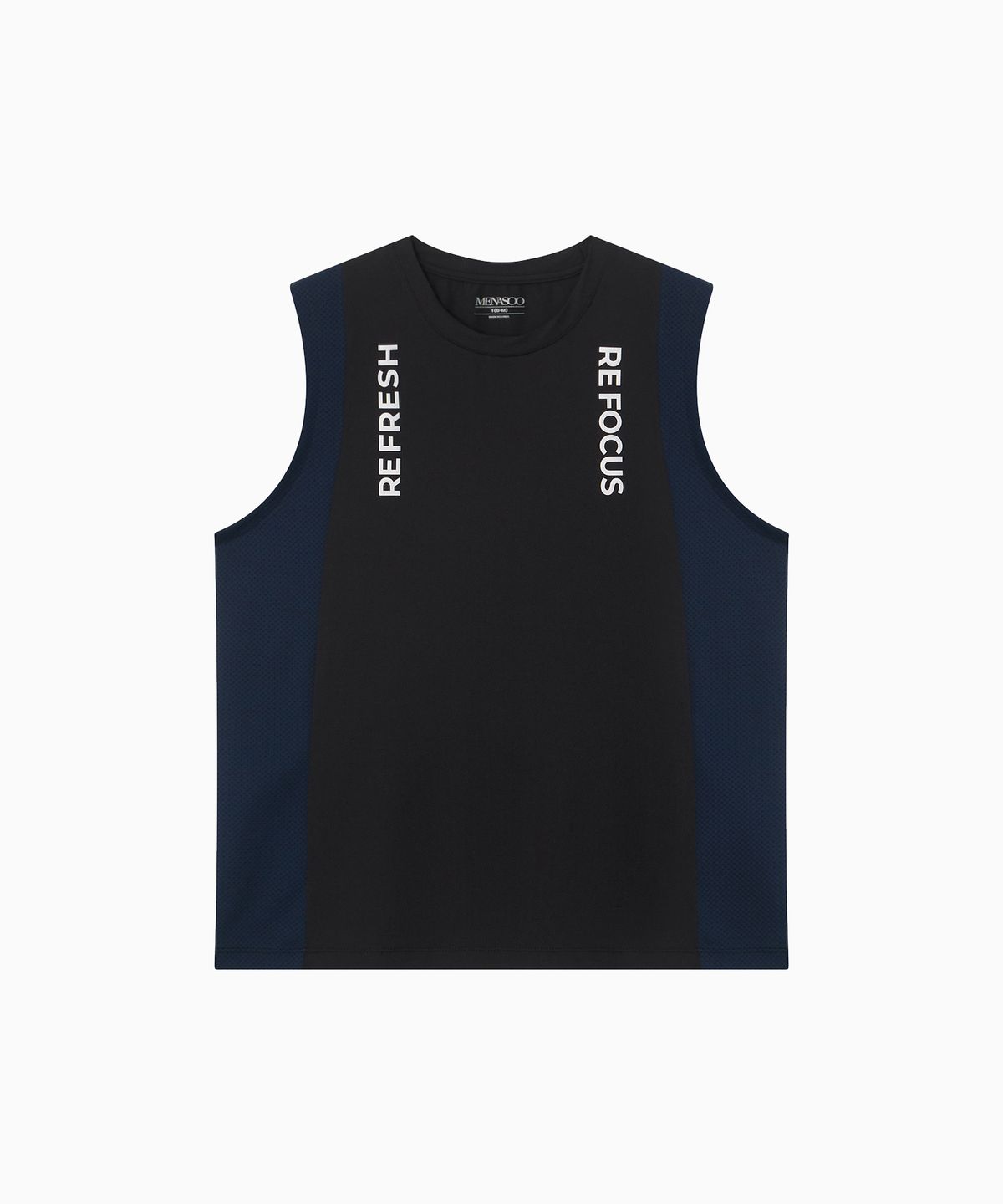 미나수(MENASOO) Refocus Mesh Sleeveless Top_Black