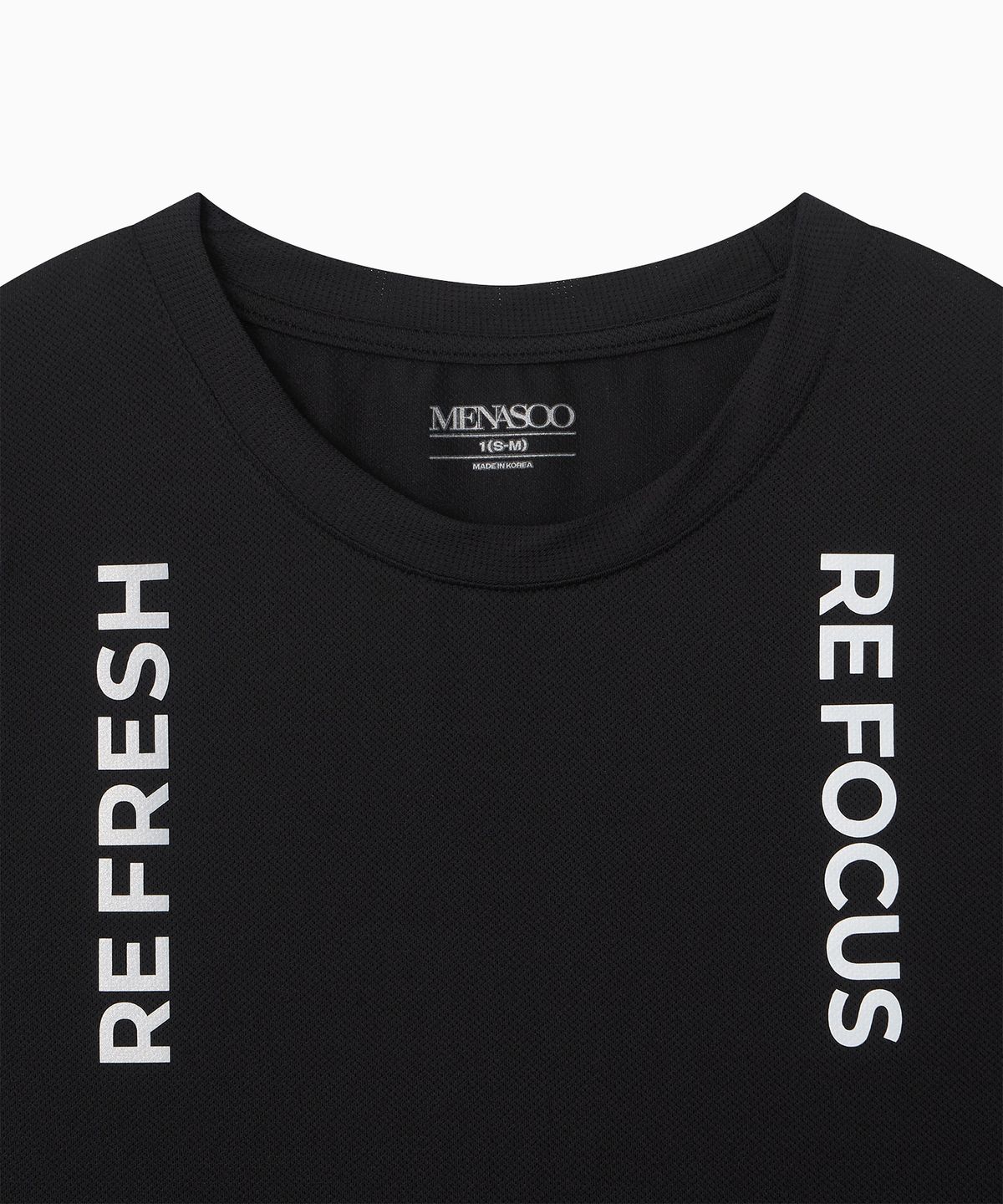 미나수(MENASOO) Refocus Mesh Sleeveless Top_Black