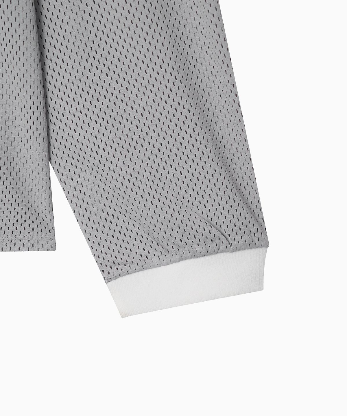 미나수(MENASOO) Refocus Mesh Round Neck T Shirt_Gray