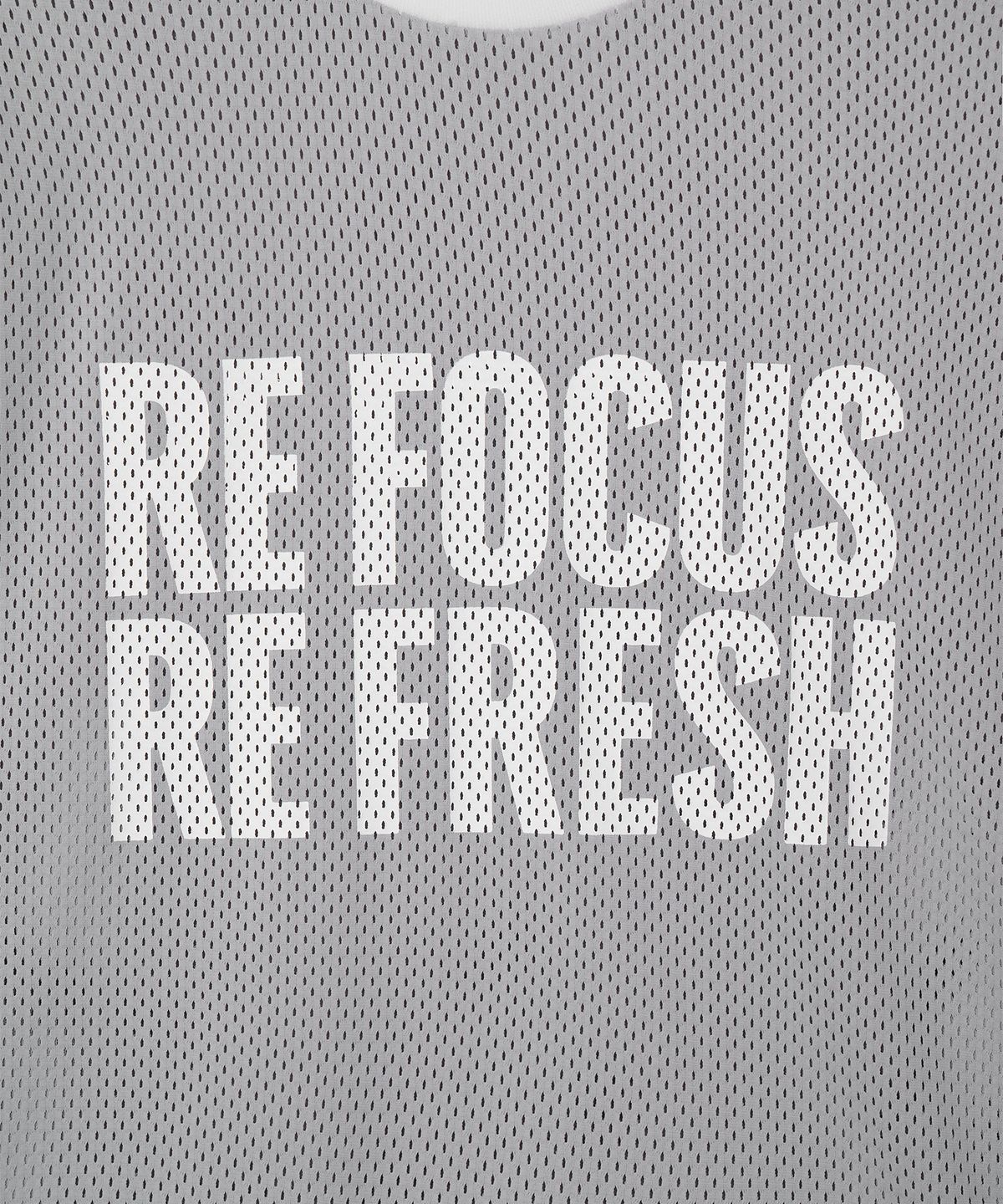 미나수(MENASOO) Refocus Mesh Round Neck T Shirt_Gray
