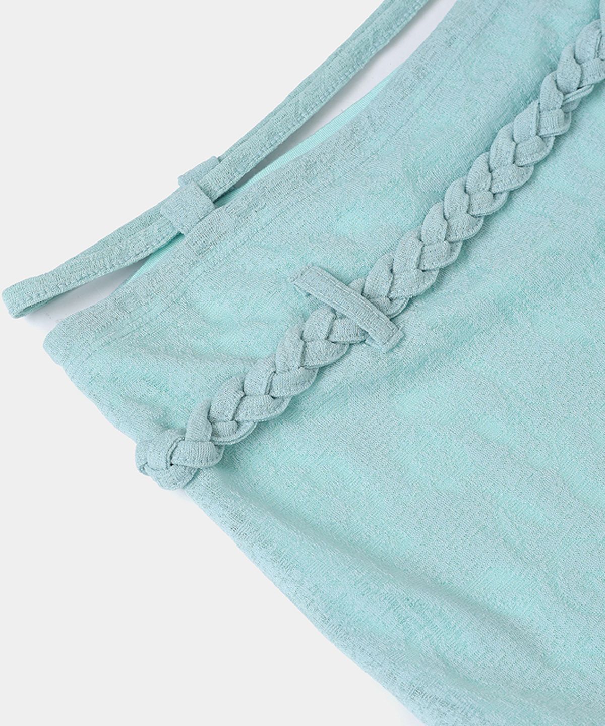 루펀(LOOFUN) Corsage Fringe Skirt / 코사지 프린지 스커트 [Mint]