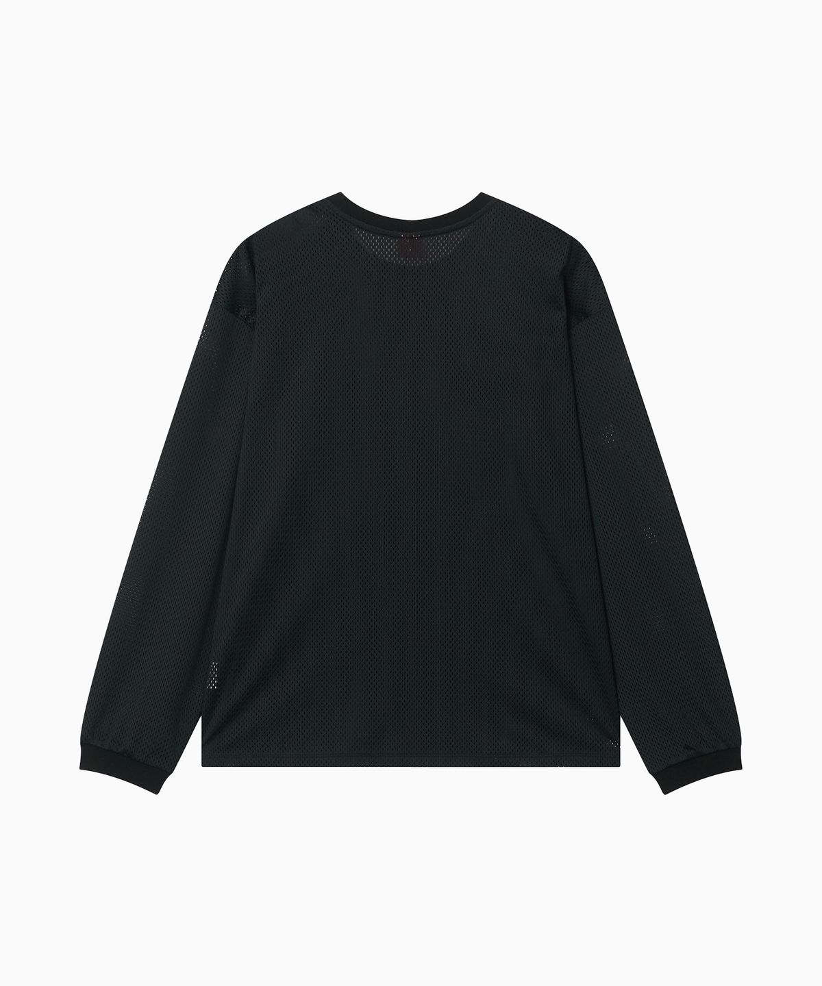 미나수(MENASOO) Refocus Mesh Round Neck T Shirt_Black