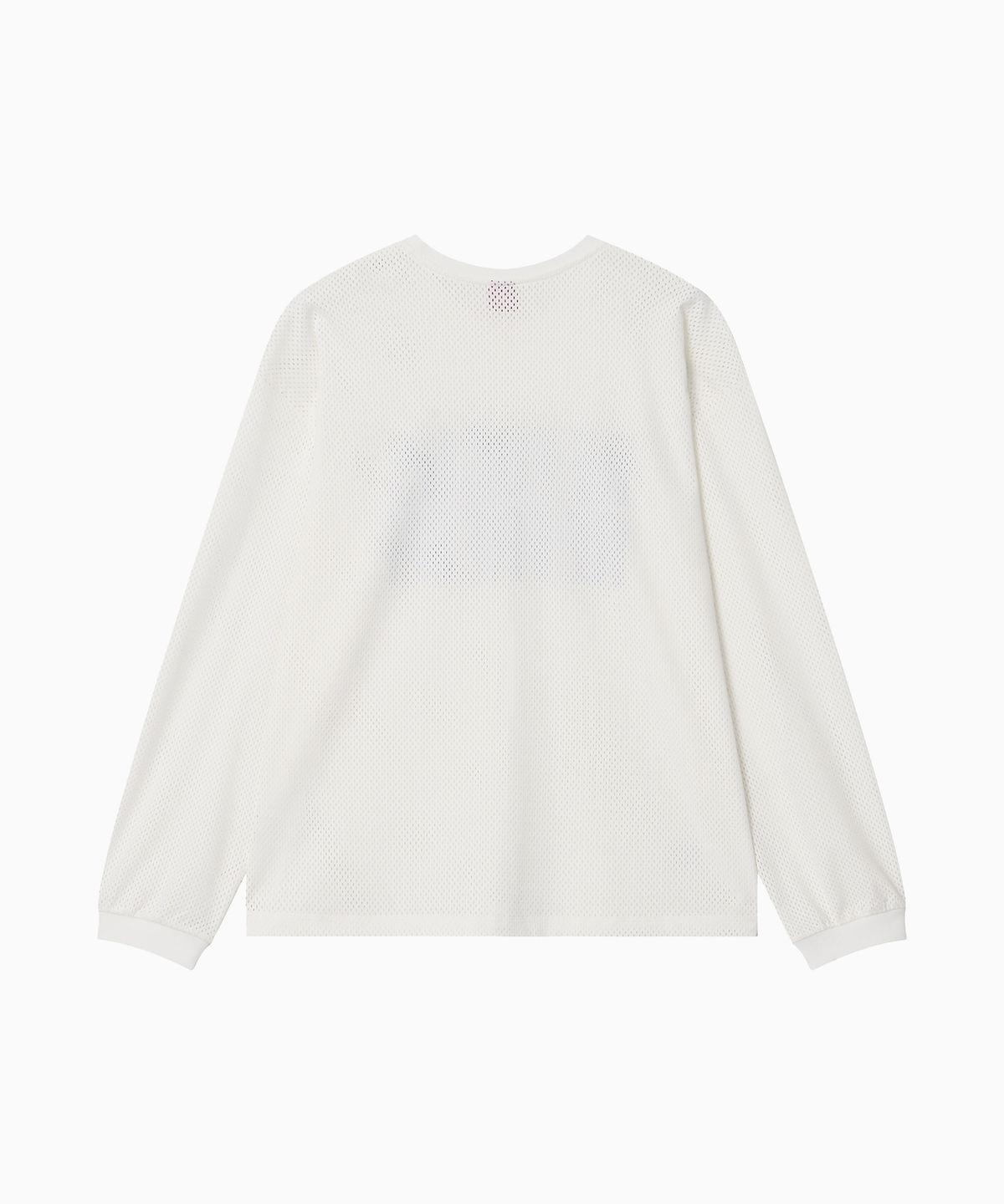미나수(MENASOO) Refocus Mesh Round Neck T Shirt_White