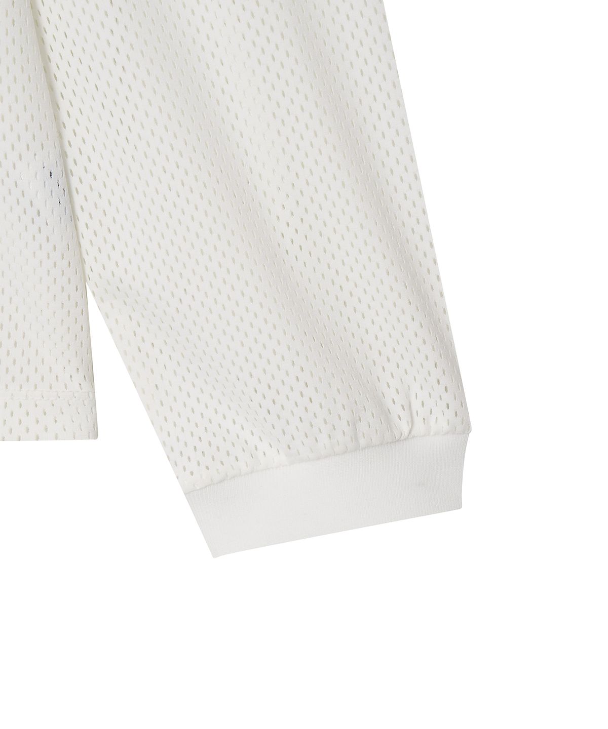 미나수(MENASOO) Refocus Mesh Round Neck T Shirt_White