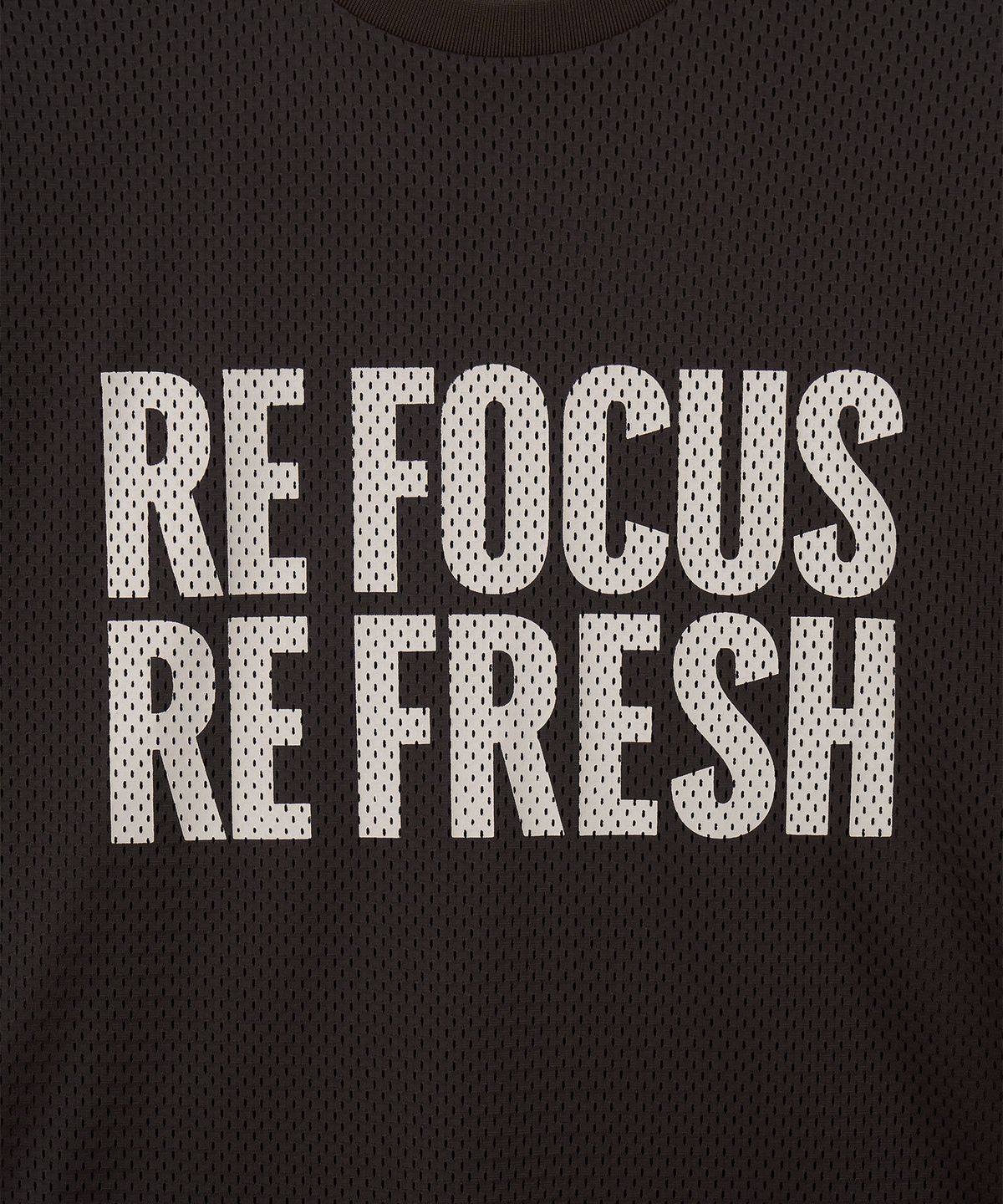 미나수(MENASOO) Refocus Mesh Round Neck T Shirt_Brown