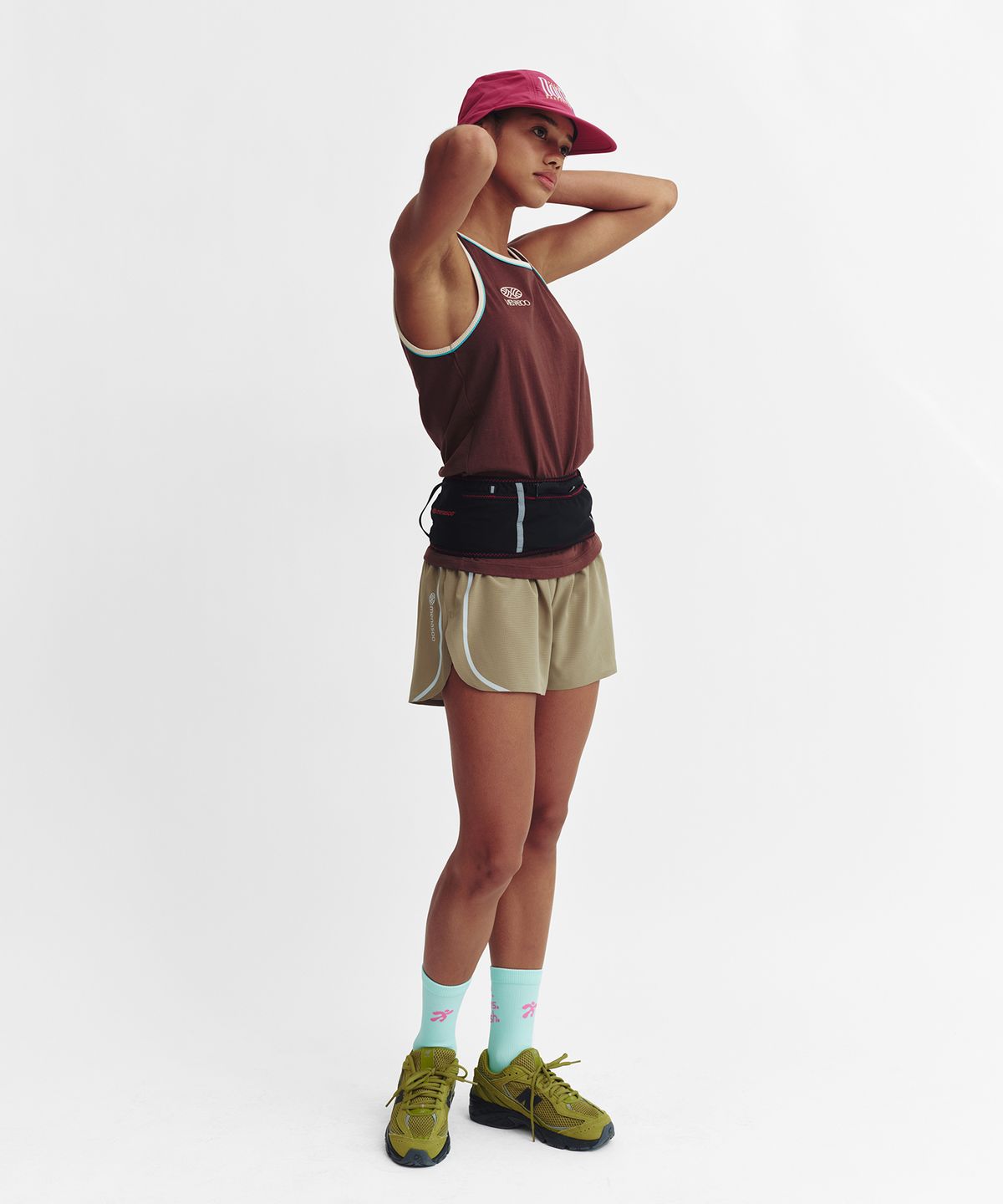 미나수(MENASOO) Side Line Running Shorts_Beige