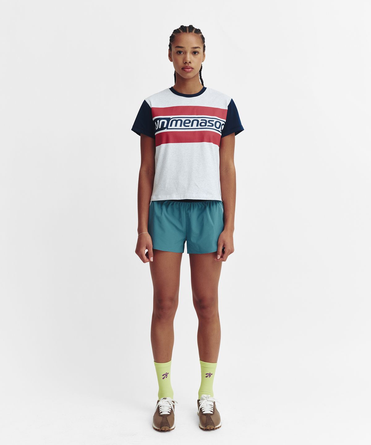 미나수(MENASOO) Side Line Running Shorts_Skyblue