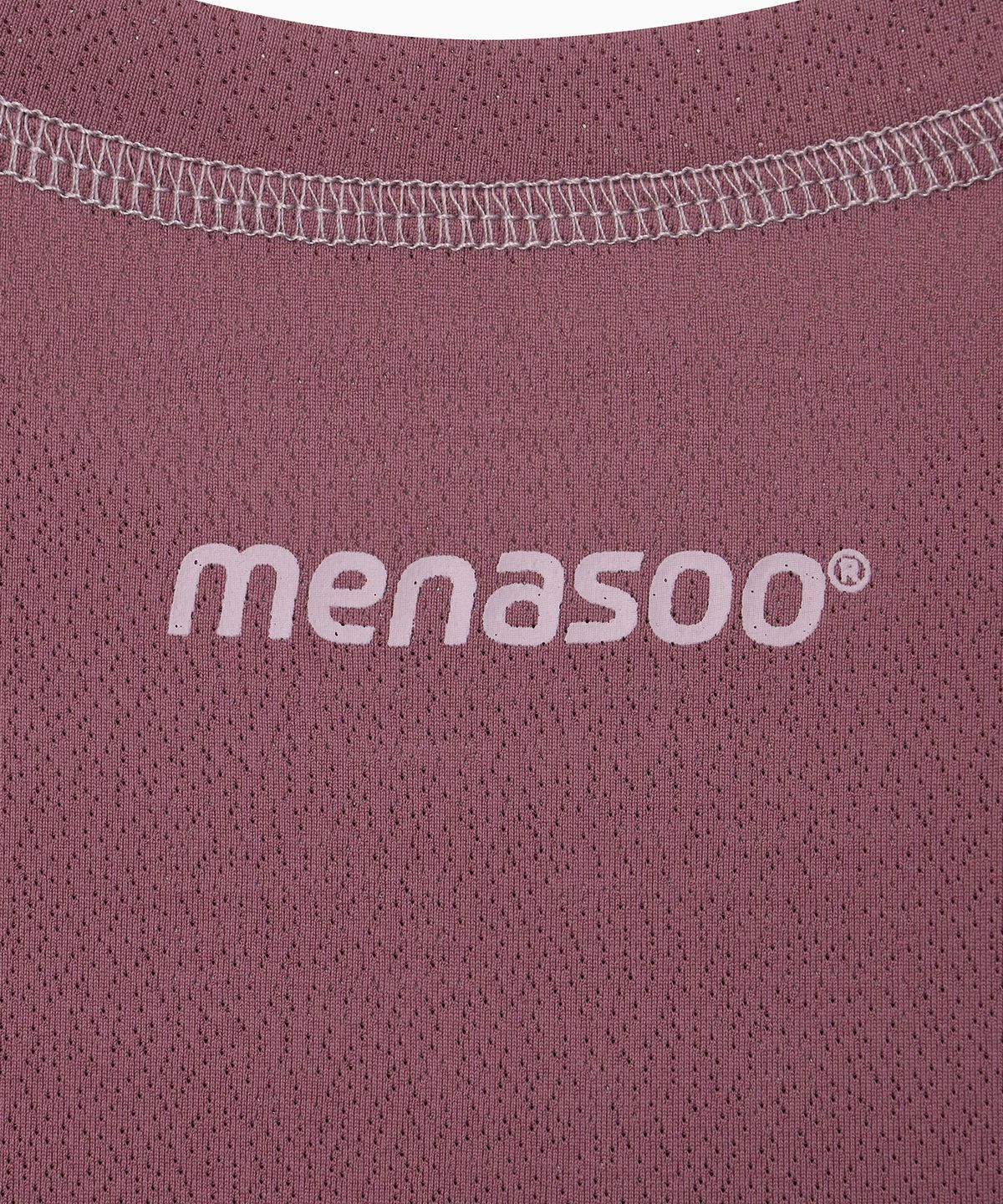 미나수(MENASOO) Sports Fit Contrast Stitch Short Sleeve T Shirt_Pink