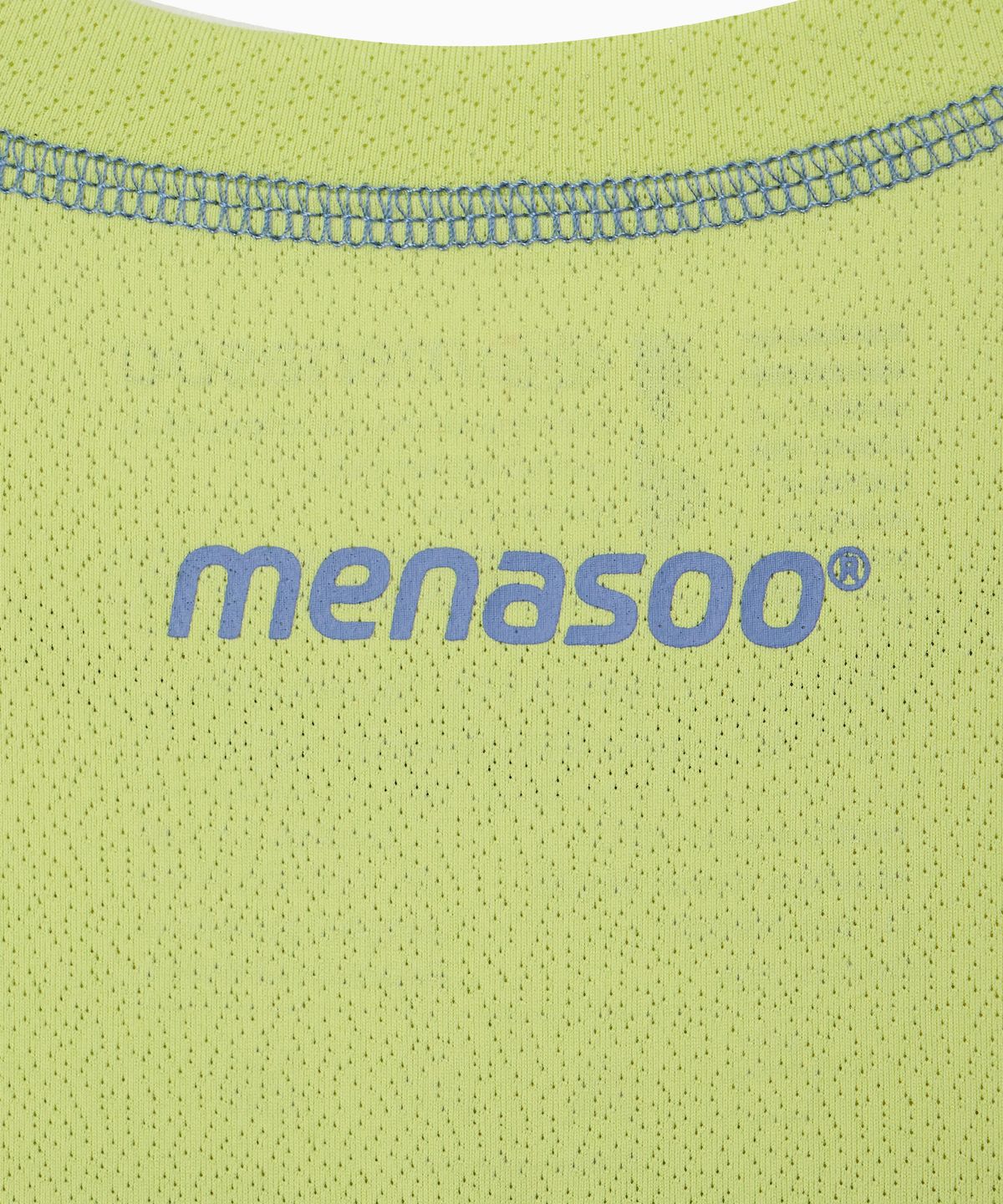 미나수(MENASOO) Sports Fit Contrast Stitch Short Sleeve T Shirt_Lime
