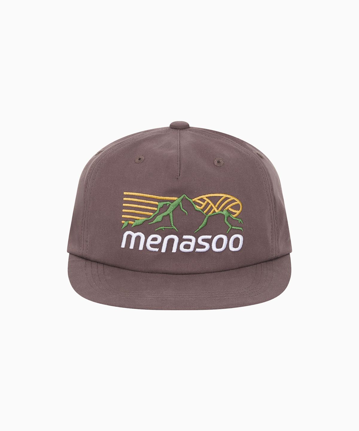 미나수(MENASOO) Mountain Logo Cotton Cap_Brown