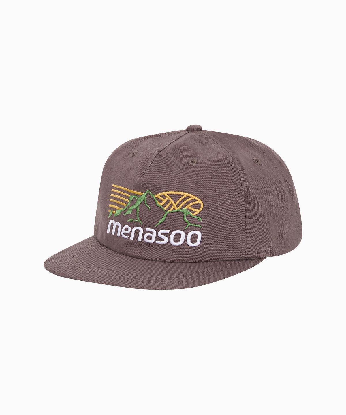 미나수(MENASOO) Mountain Logo Cotton Cap_Brown