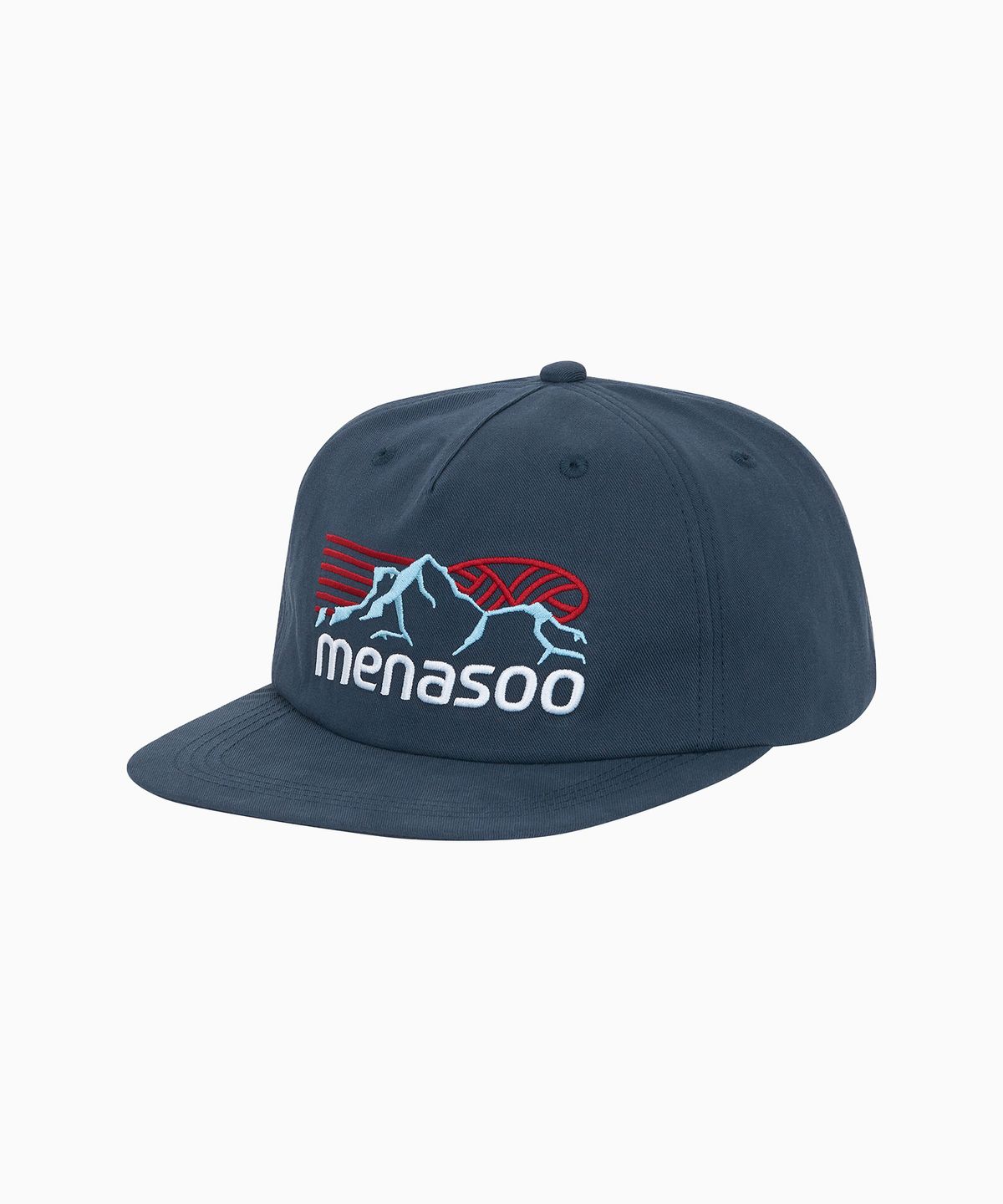 미나수(MENASOO) Mountain Logo Cotton Cap_Navy