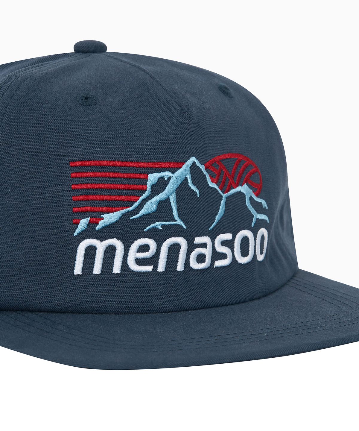 미나수(MENASOO) Mountain Logo Cotton Cap_Navy