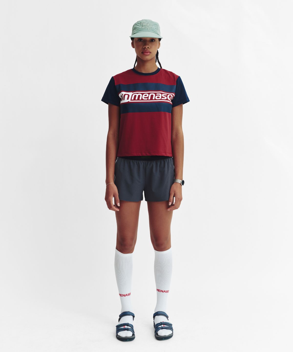 미나수(MENASOO) Signature Ripstop Running Cap_Mint