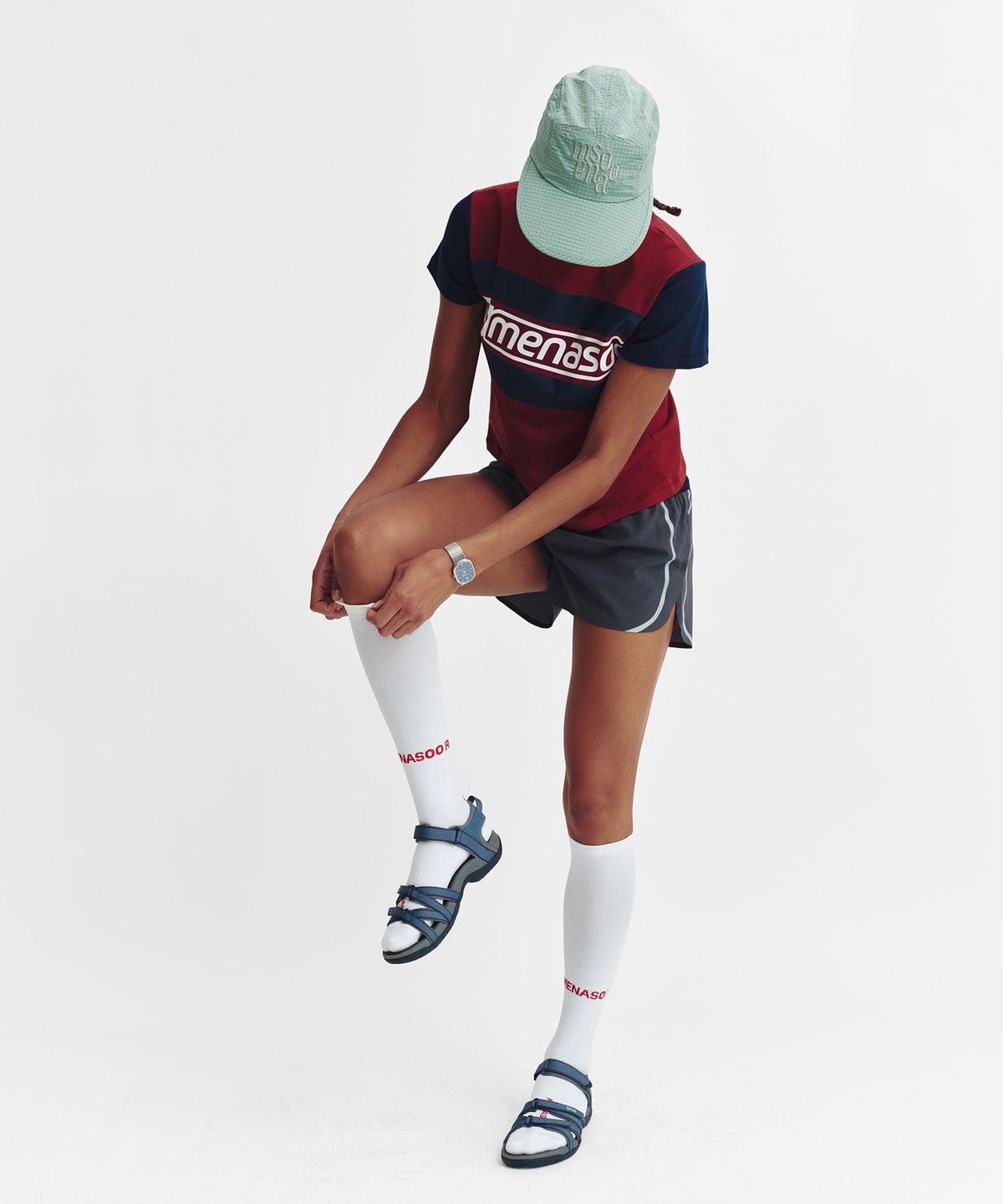 미나수(MENASOO) Signature Ripstop Running Cap_Mint