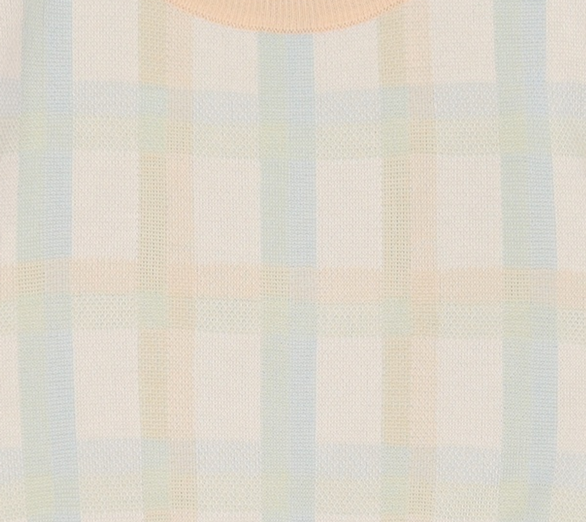 어몽(AMONG) A SPRING CHECK KNIT_IVORY S