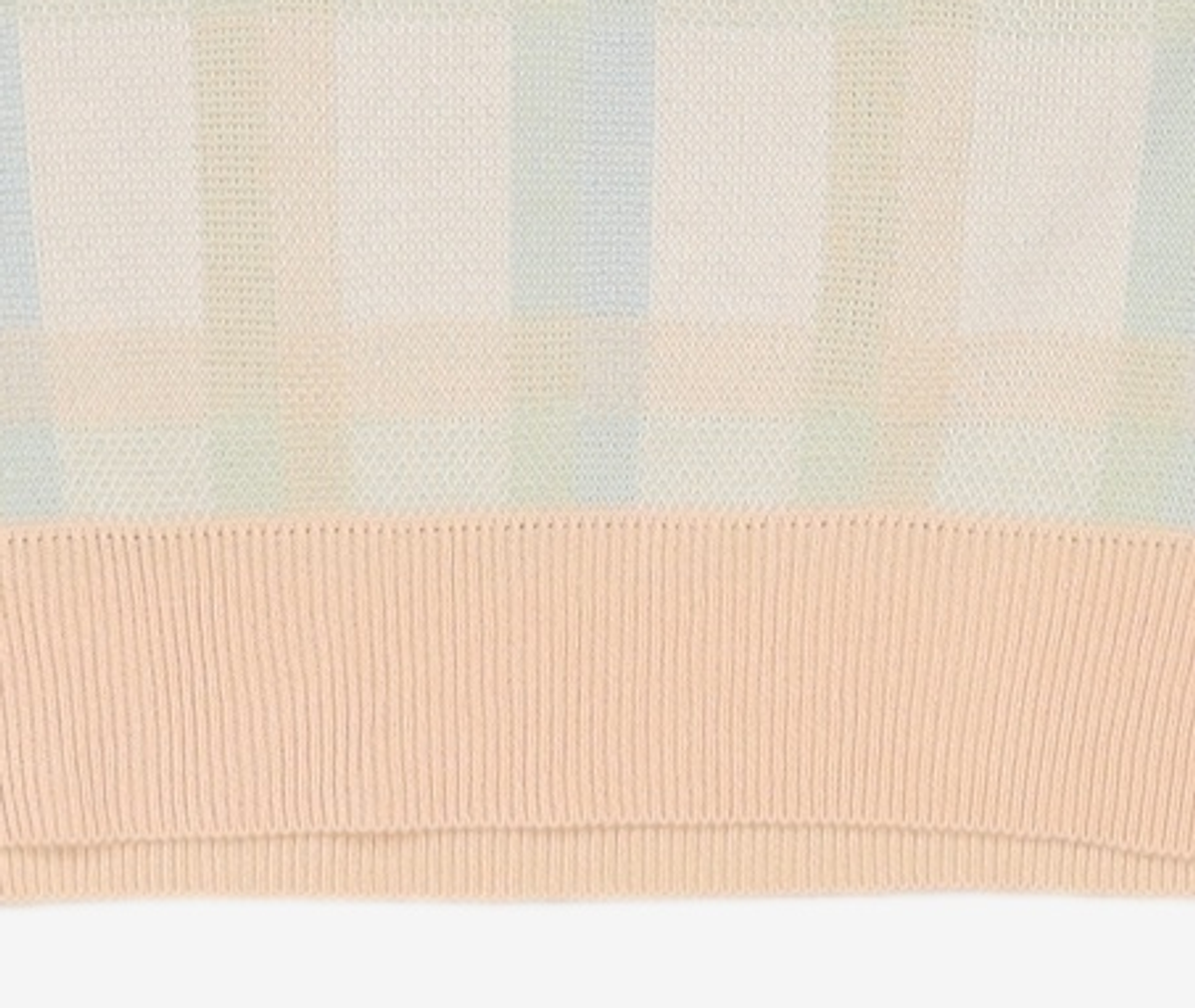 어몽(AMONG) A SPRING CHECK KNIT_IVORY S
