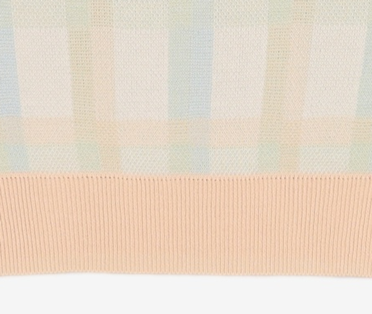 어몽(AMONG) A SPRING CHECK KNIT_IVORY S