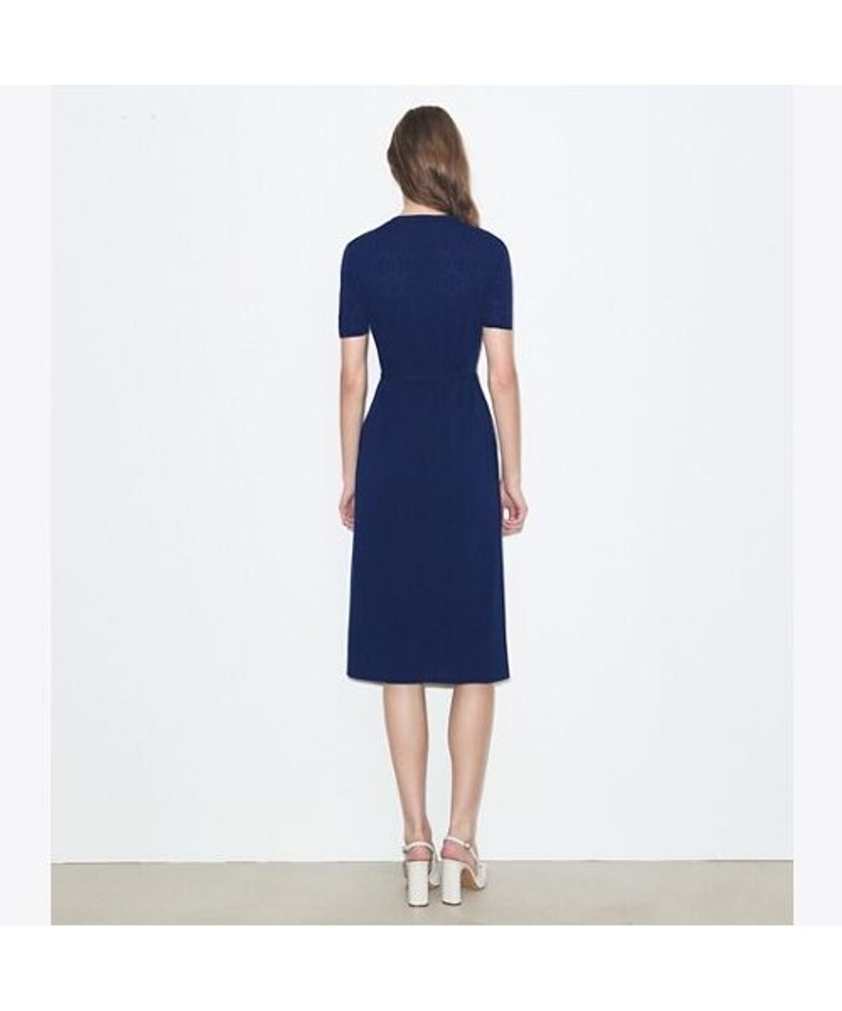 토리버치(TORYBURCH) 비스코스 포인텔 드레스 - 오션