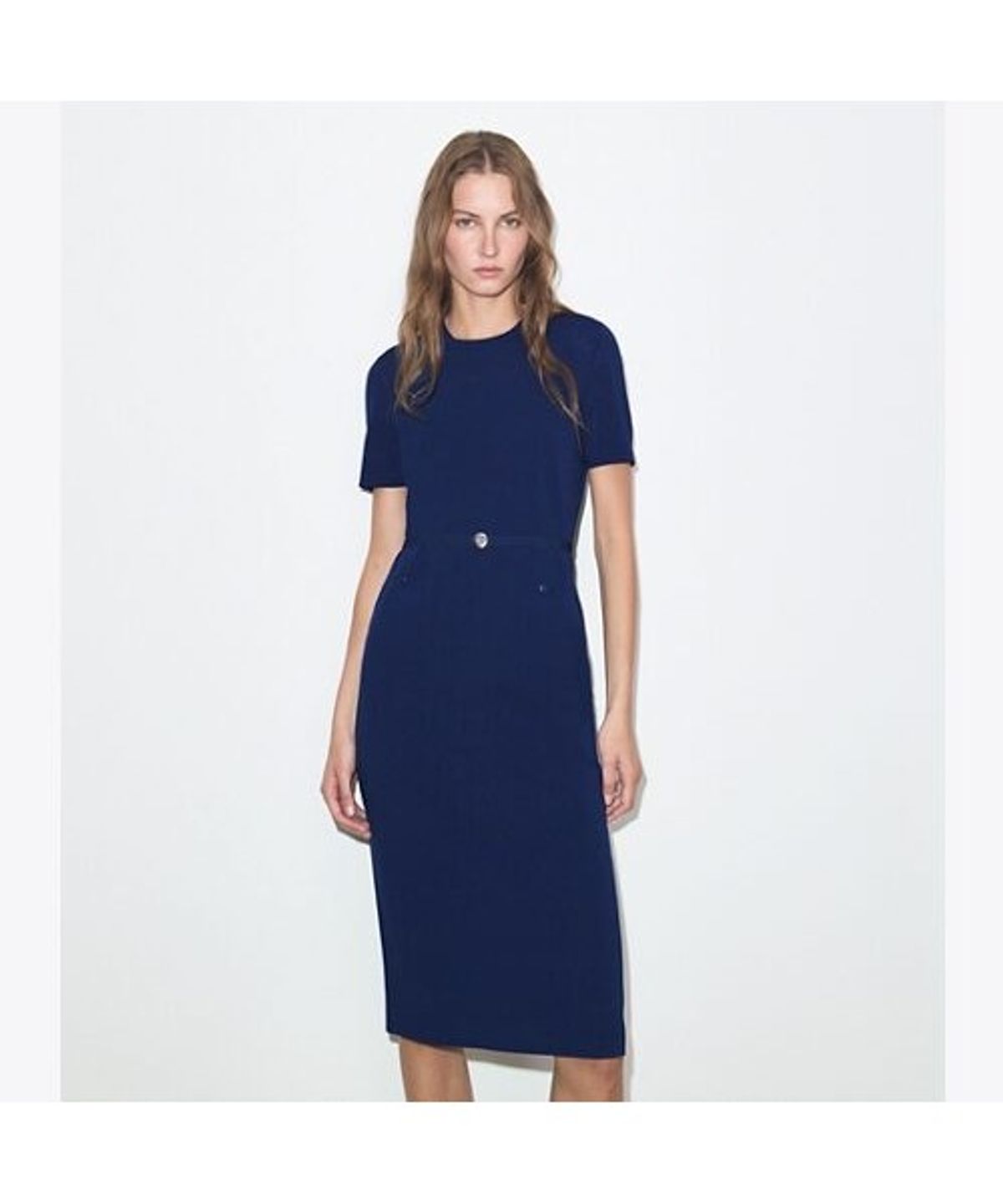 토리버치(TORYBURCH) 비스코스 포인텔 드레스 - 오션