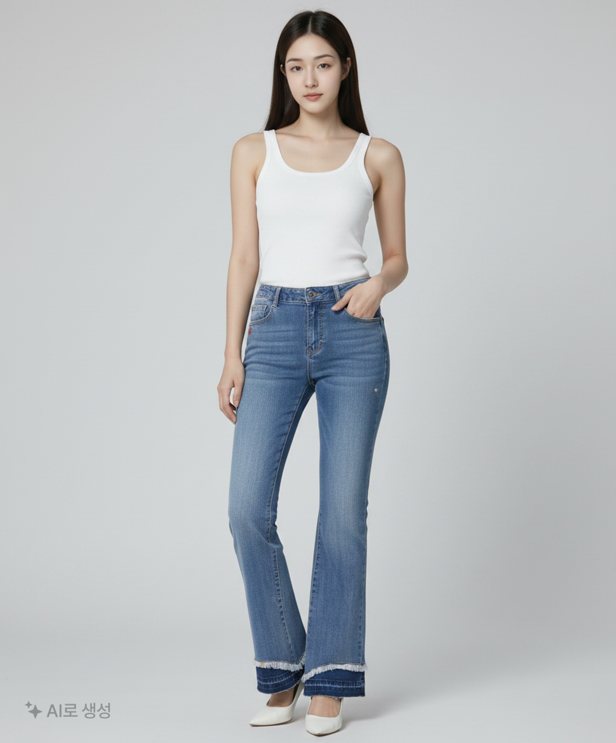 샤트렌(CHATELAINE) 청/데님 팬츠 70