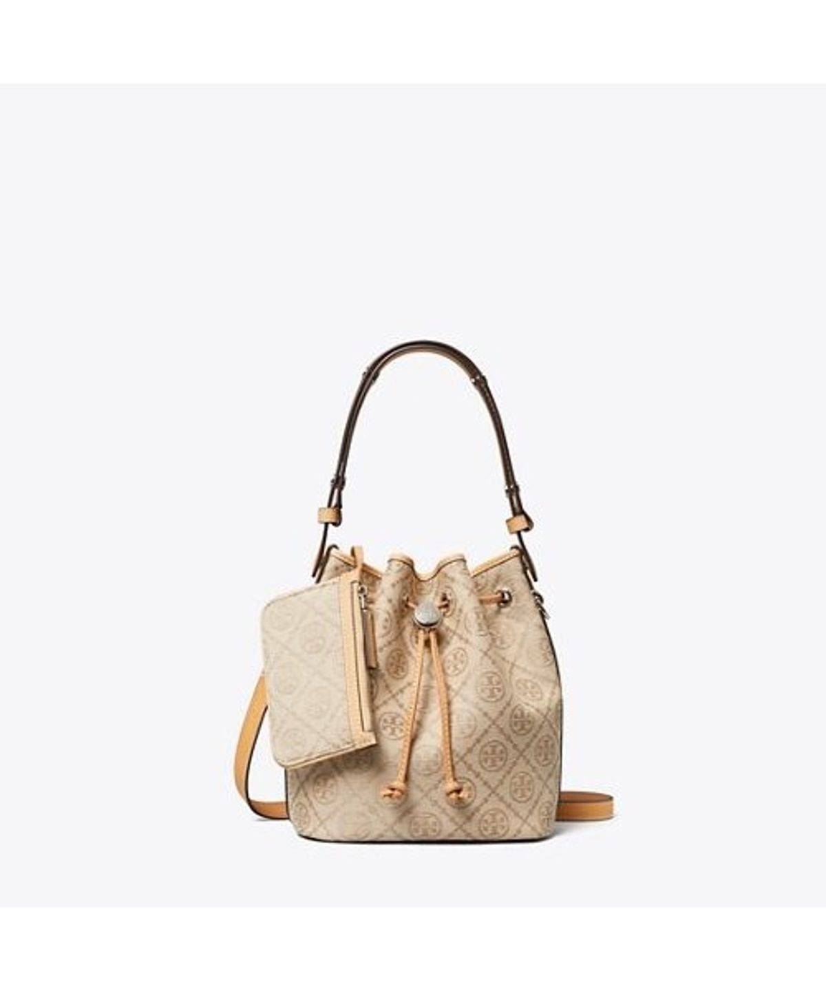 토리버치(TORYBURCH) 티 모노그램 버킷백 - 플랙스