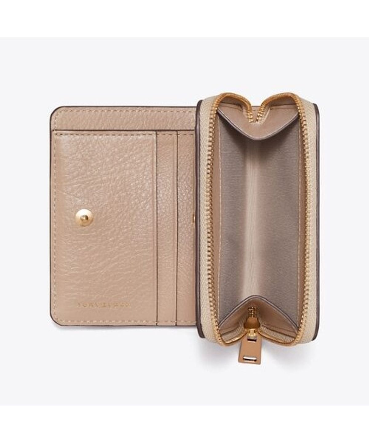 토리버치(TORYBURCH) 찰리 퀼티드 바이폴드 월렛 - 소프트 시멘트