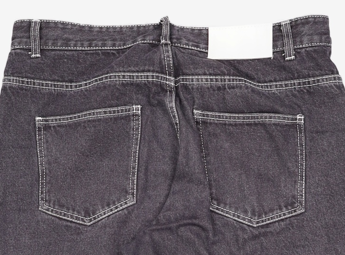 데케트(DECET) [스프링/썸머]Dawn Semi Wide Jeans DCPT002Black 34