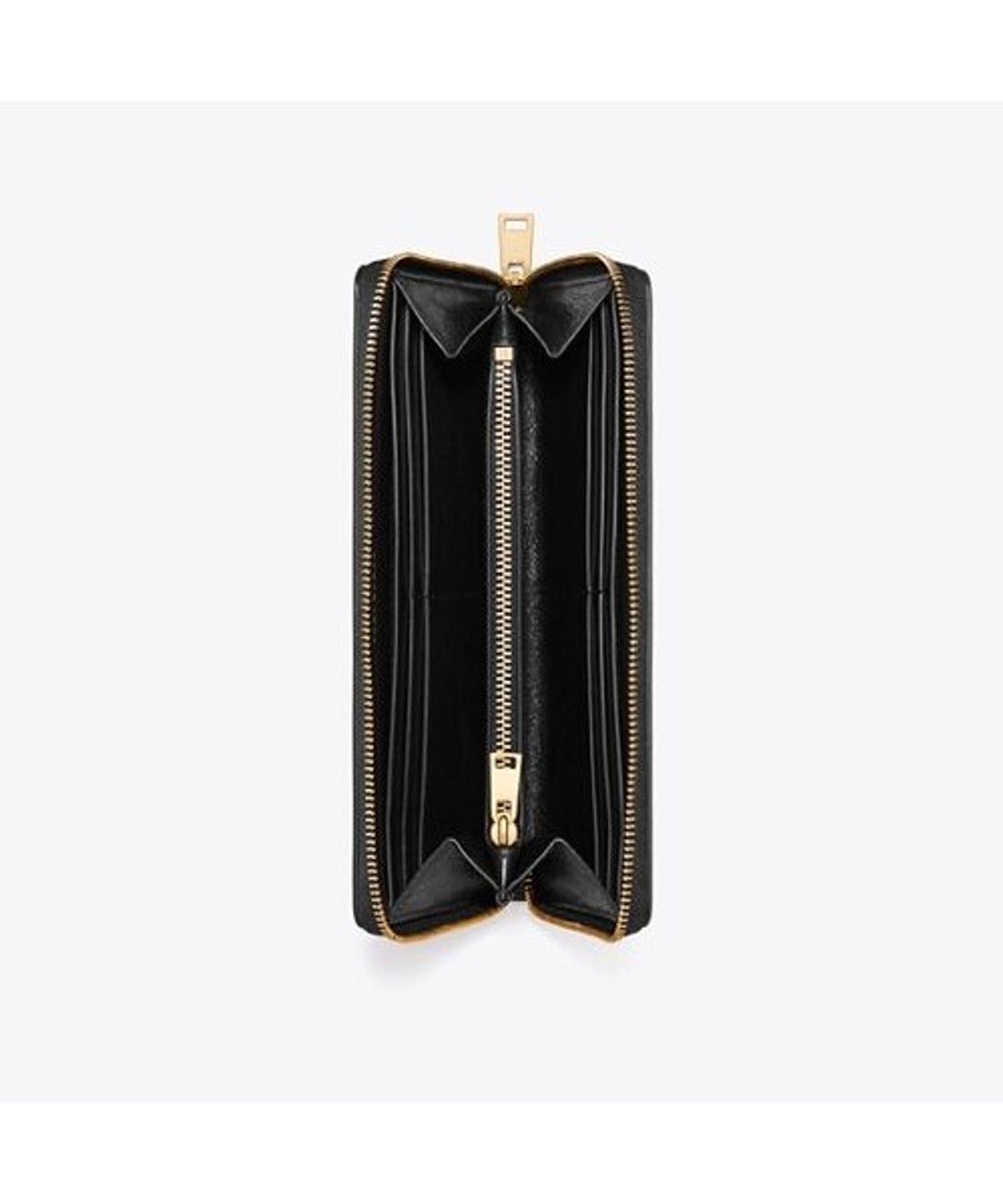 토리버치(TORYBURCH) 찰리 퀼티드 집 콘티넨탈 월렛 - 블랙
